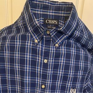 Men's Chaps Size L long sleeve dress/ casual shirt. You’ll look handsome in blue